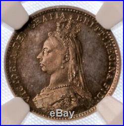 Great Britain Victoria Proof 3 Pence 1887 NGC PR65 Beautiful Detailed Coin