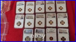 Huge USA Coin Lot 14 coins Beautiful NGC Graded 10 Cent Dimes and More