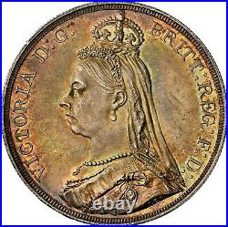 NGC MS63 Beautifully toned 1887 Victoria crown coin