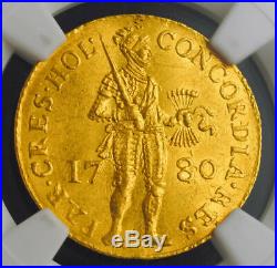 Netherlands 1780 Gold Coin Ducat Holland NGC MS61 BEAUTIFUL