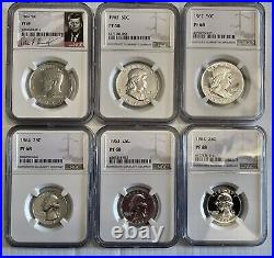 RARE 1955 1964 NGC PR68 Franklin & Wash Silver Collection 20 Beautiful Coins