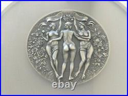 The Three Graces Beauty 2 oz Antique finish Silver Coin Cameroon 2020 NGC MS70